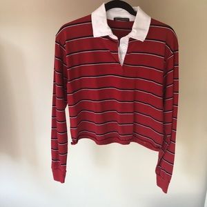 Brandy Melville red striped long sleeve shirt